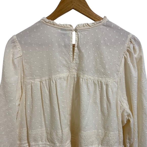 Old Navy Cream Boho Tiered Eyelet Lace Babydoll Dress Cottagecore Plus Size XXL - Picture 9 of 10